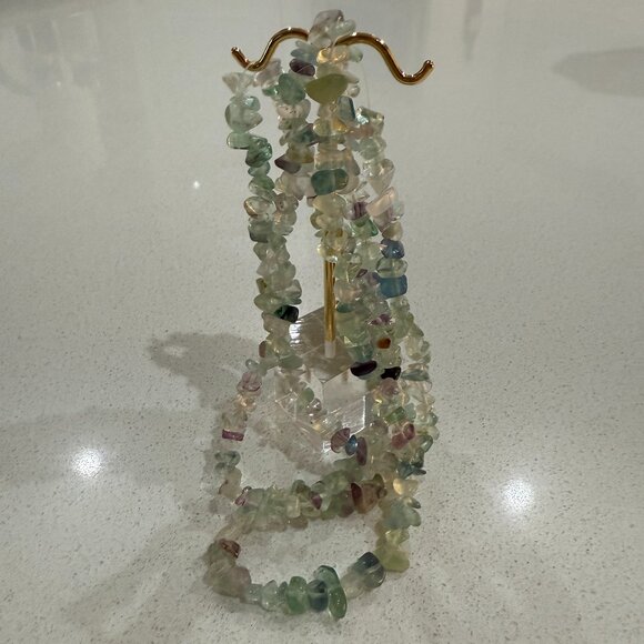 Fluorite Bead Chip Necklace - Picture 6 of 7